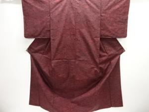 未使用品　抽象模様織り出し本場泥大島紬着物(5マルキ)